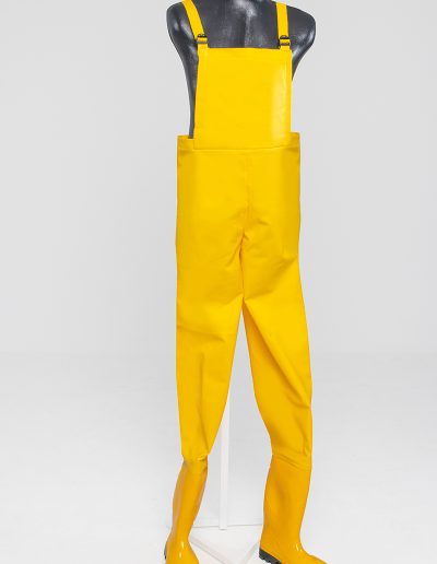 Mannequin wearing a waterproof plumber overall