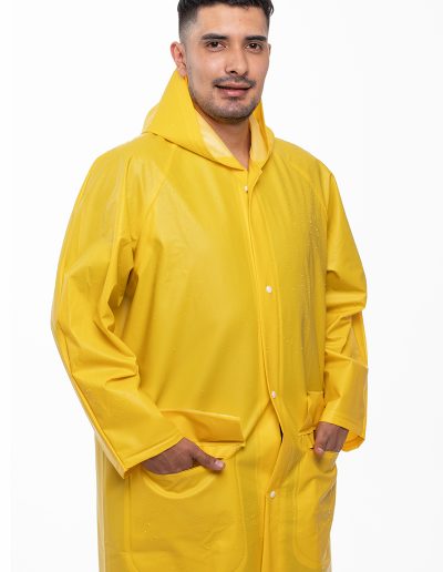 Waterproof coat with hood and indirect ventilation
