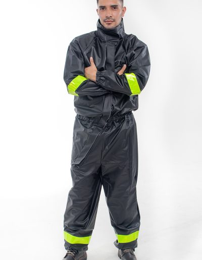 One-piece motorcycle rain suit for men